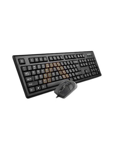 Kit A4Tech KRS-8572 cu fir, negru