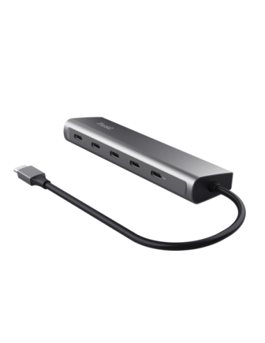 Hub Trust Halyx 5 x USB-C, gri