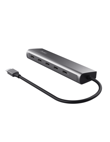 Hub Trust Halyx 5 x USB-C, gri