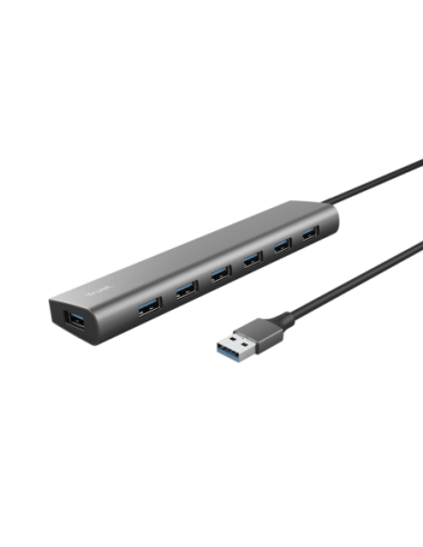 Hub Trust Halyx 7xUSB 3.2 Gen1, gri