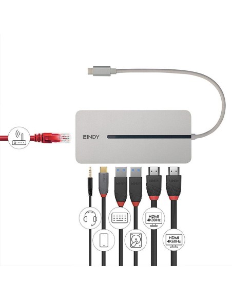 Lindy DST-Mx Duo Mini Dock USB Type-C