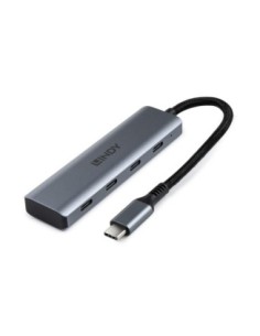Hub Lindy USB-C 3.2 4 Port, gri