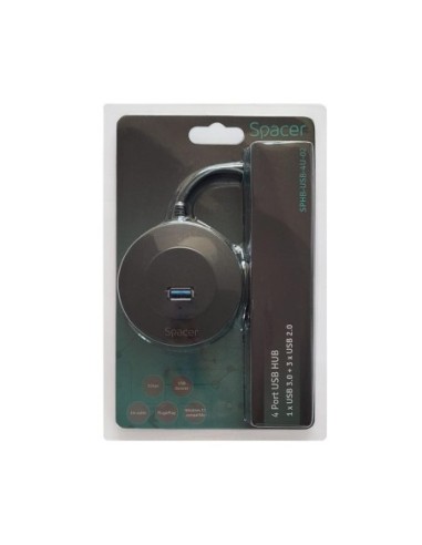 HUB extern Spacer USB 3.2, negru