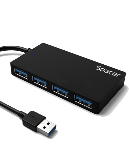HUB extern Spacer USB 3.0 15cm negru
