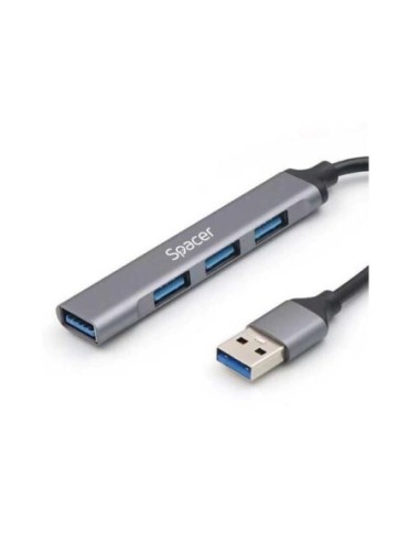 HUB extern Spacer USB 3.0, negru