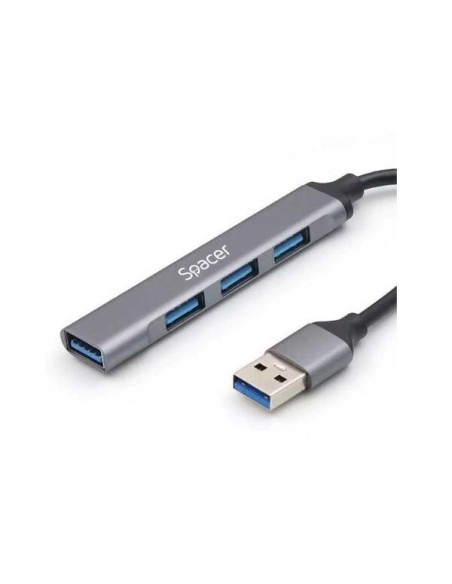 HUB extern Spacer USB 3.0, negru