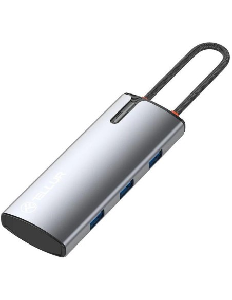 Hub USBC 3.0 Tellur Basic, 4 port, gri