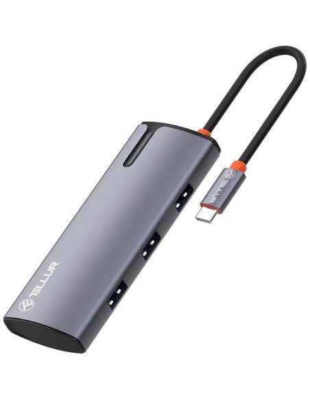 Hub USBC 3.0 Tellur Basic, 4 port, gri