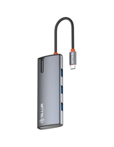 Hub USBC 3.0 Tellur Basic, 4 port, gri