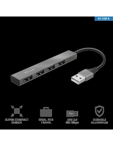 USB Hub Trust Halyx 4xUSB 2.0, alm