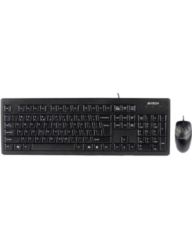 Kit A4Tech KRS-8372 cu fir, negru