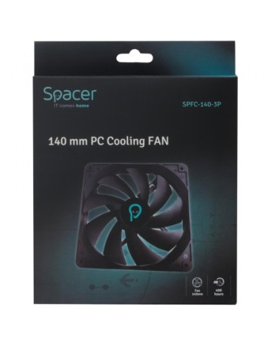 Ventilator Spacer 140mm, 1400RPM, negru