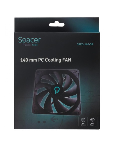 Ventilator Spacer 140mm, 1400RPM, negru