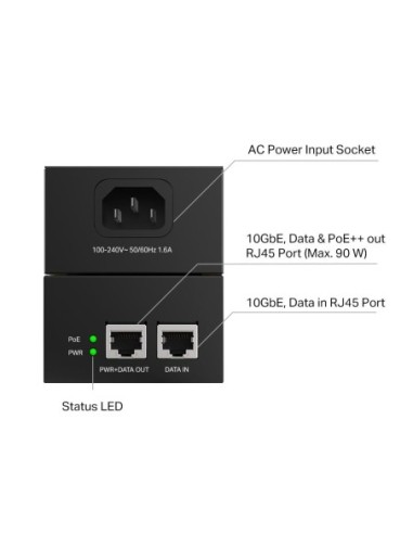 TP-LINK POE+ INJECTOR 10Gbps POE380S