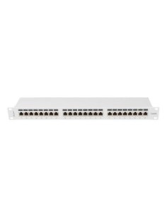 Patch panel 24 porturi 1U Cat.6A FTP gri