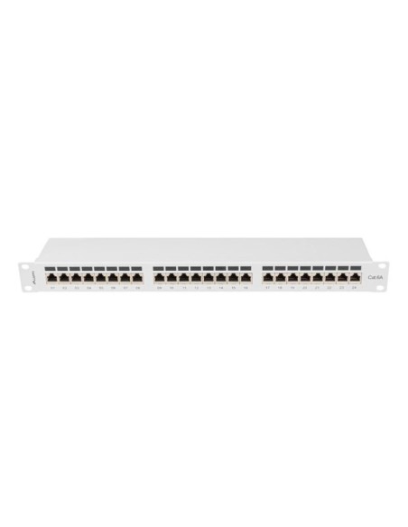 Patch panel 24 porturi 1U Cat.6A FTP gri