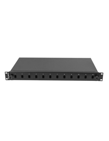 Patch panel fibră rack 19" 1U  12x SC