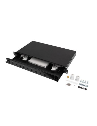 Patch panel fibră rack 19" 1U  12x SC