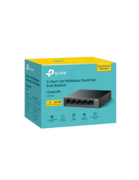 TP-LINK LS105LP 9 PORT 10/100 SWITCH POE