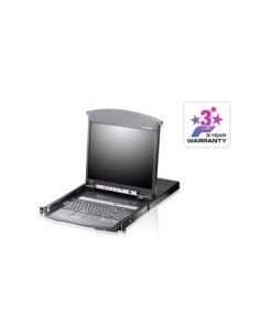 19" 8P C5 D.Rail LCD KVM IP SW. W/US KB