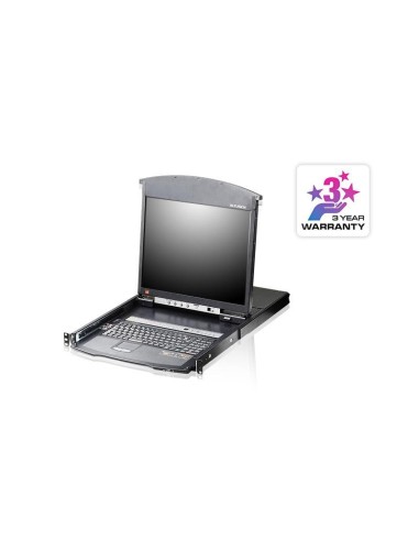 19" 8P C5 D.Rail LCD KVM IP SW. W/US KB