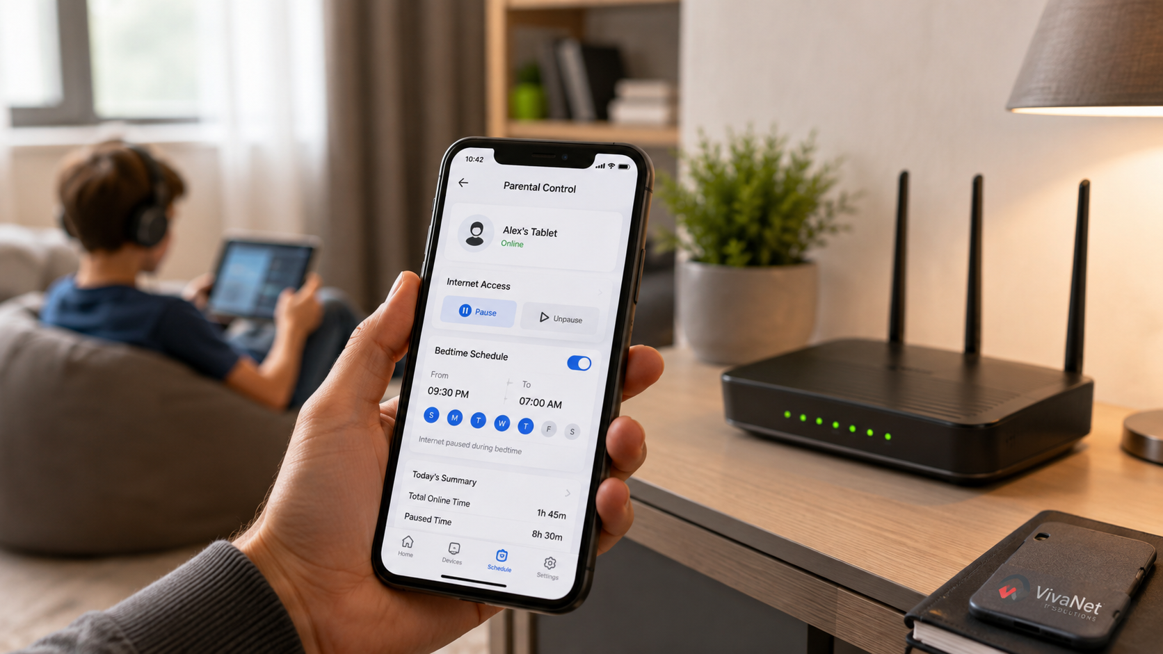 Program de control parental pe router pentru oprirea internetului copilului seara
