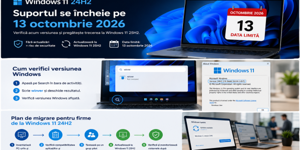 Windows 11 24H2 Home și Pro rămân fără suport pe 13 octombrie 2026: ce trebuie să faci