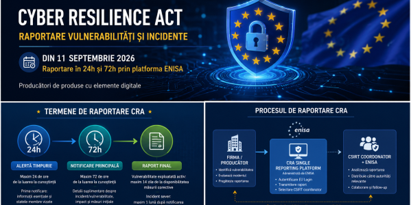 Cyber Resilience Act: cine trebuie să raporteze vulnerabilitățile în 24 de ore din 11 septembrie 2026