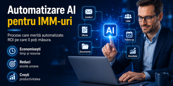 Automatizare AI pentru IMM-uri: ce procese merită automatizate și cum calculezi ROI-ul