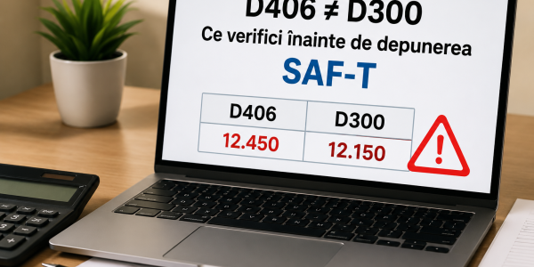 D406 și D300 nu coincid? Ce verifici înainte de depunerea SAF-T